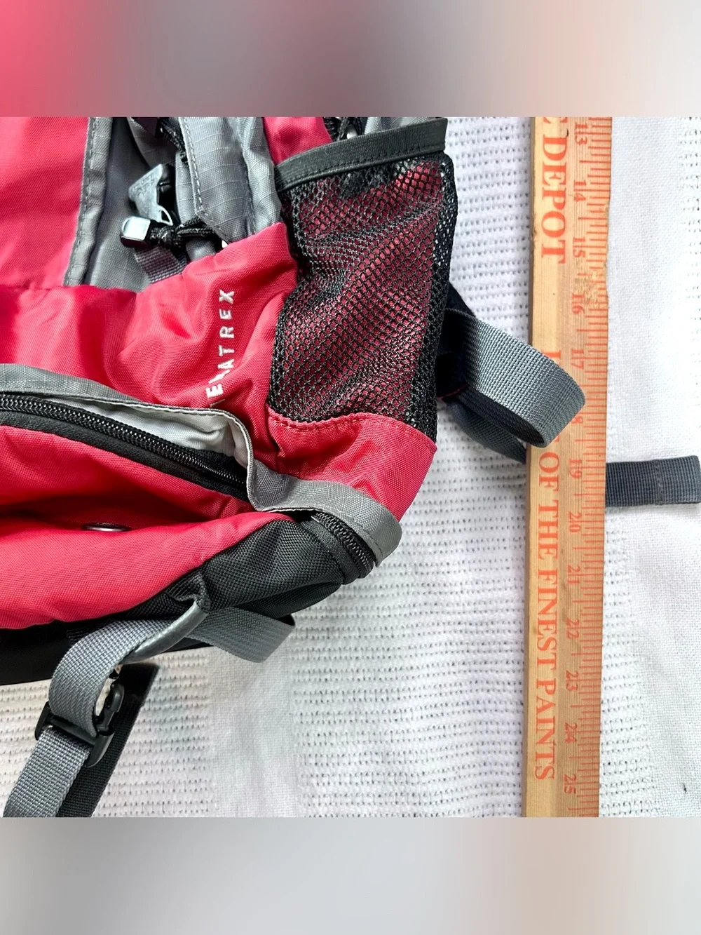 Vintage Rare Eddie Bauer Versatrex Backpack Red & Gray Hiking Ripstop Outdoors